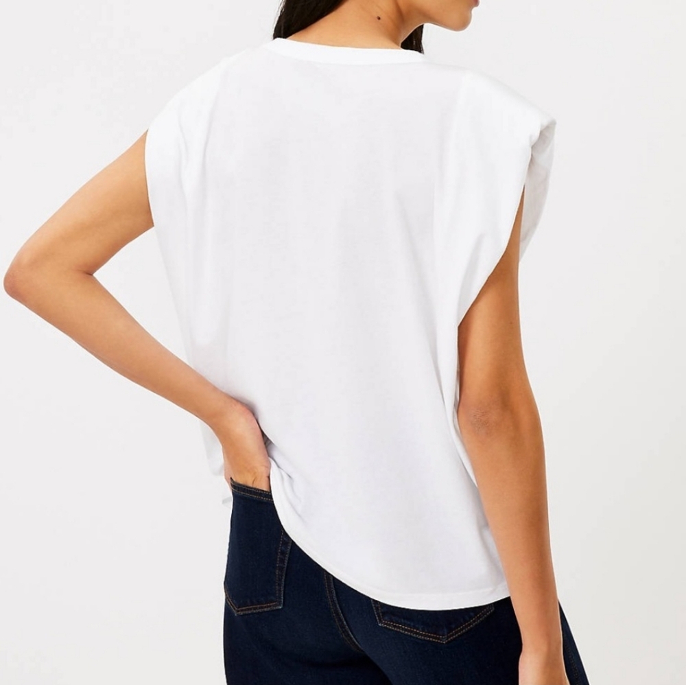 LOFT White Short Sleeve Tee - Medium